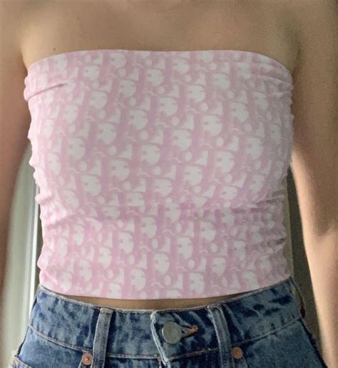 dior monogram tube top